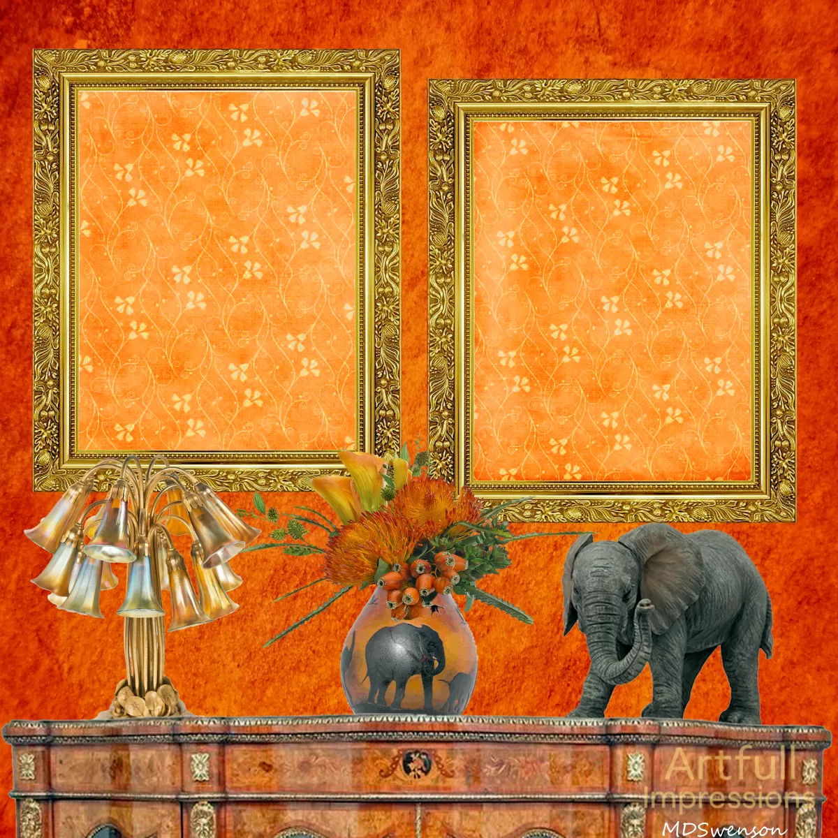 African Safari-Inspired Scrapbook Page
