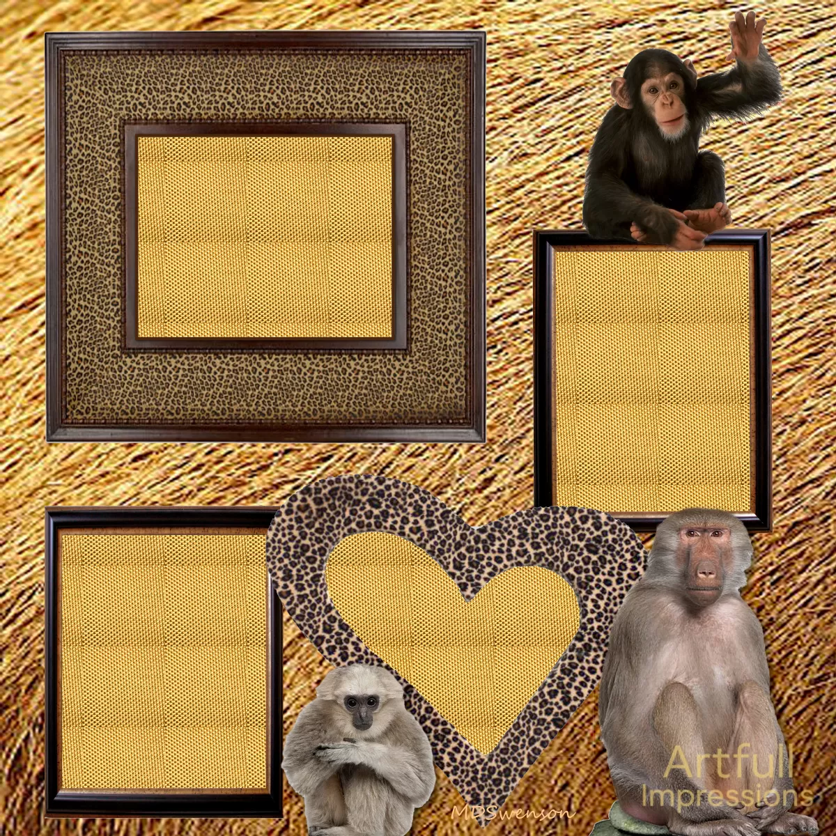 Jungle Safari Primates with Leopard & Monkey Theme