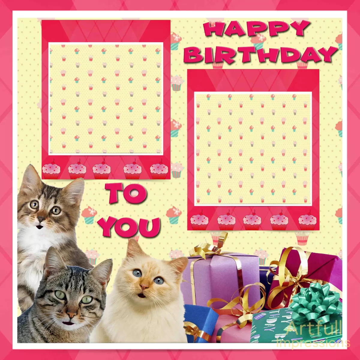 Birthday - Happy Birthday To You - Personalized Wall Art or Scrapbook Page