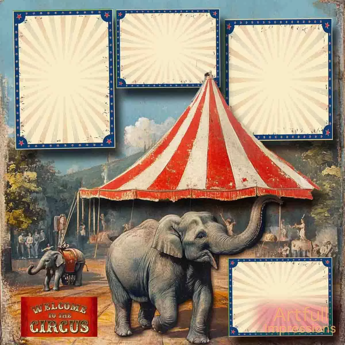 Circus-Welcome to the Circus - Personalized Wall Art or Scrapbook Pag