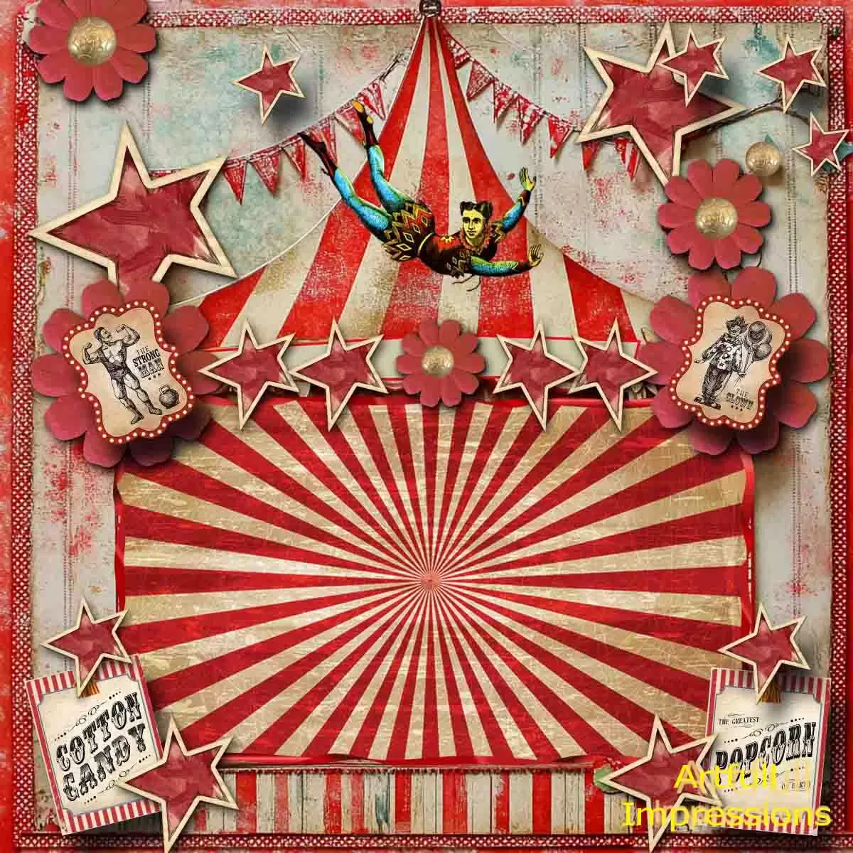 Circus: Big Top Fun – Personalized Wall Art or Scrapbook Page