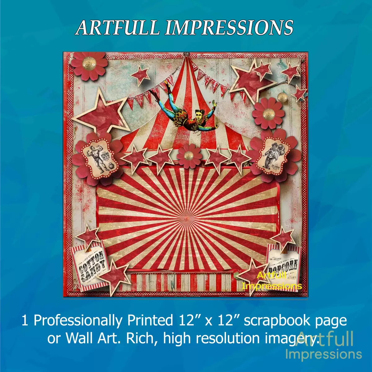 Circus: Big Top Fun – Personalized Wall Art or Scrapbook Page
