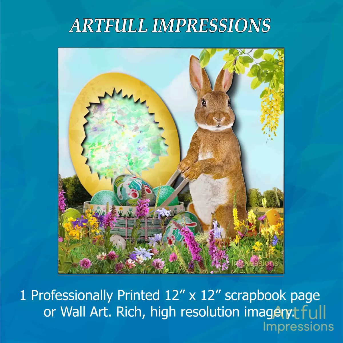 Easter - Meadow Magic - Personalized Wall Art or Scrapbook Page