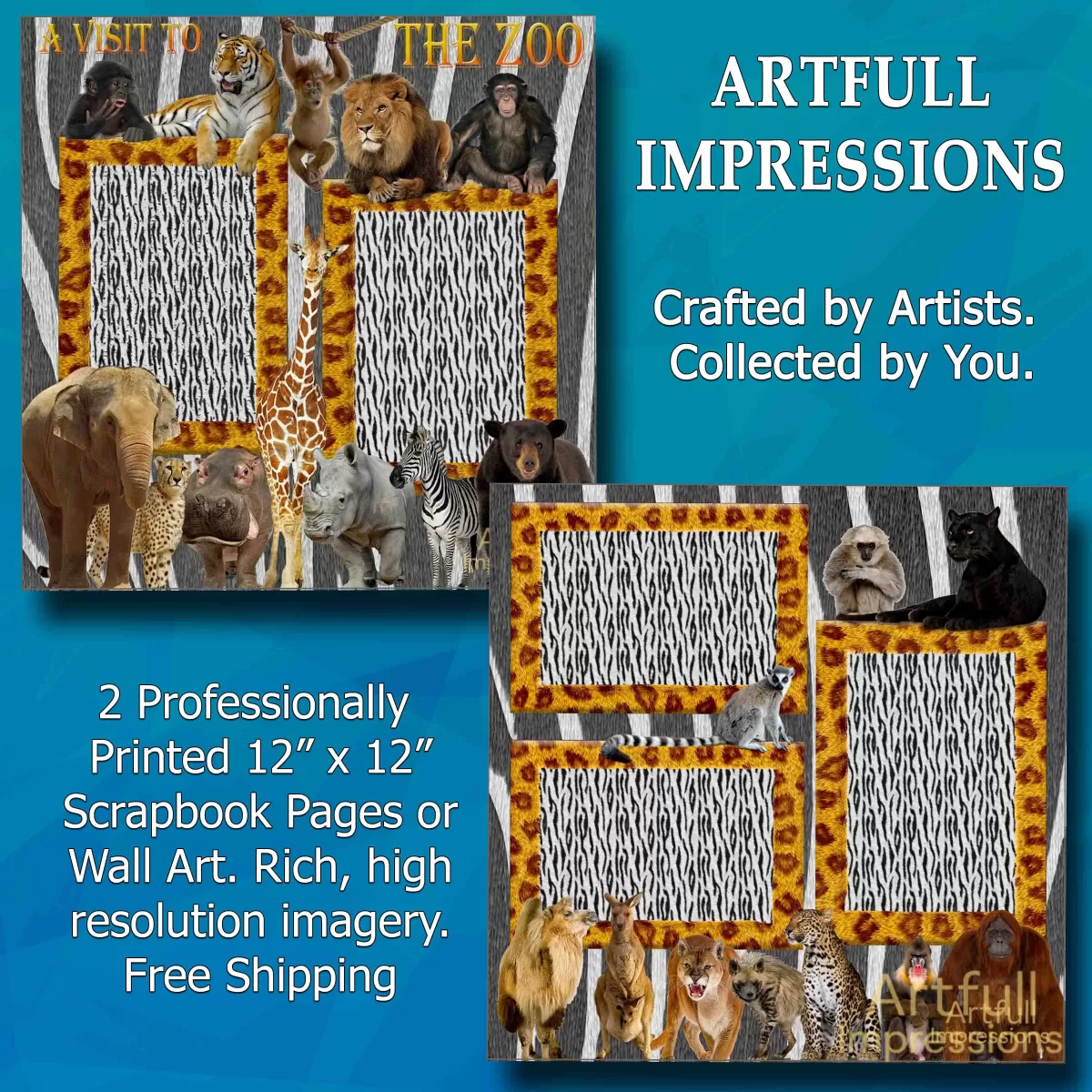 Zoo Animals – “A Visit to the Zoo” set of 2