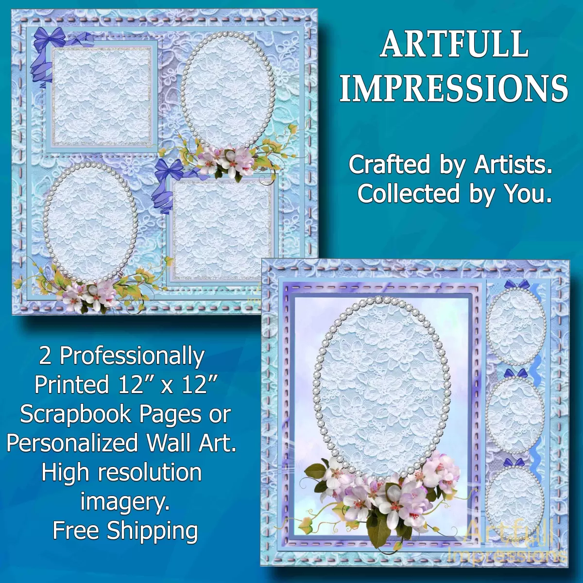 Bluebell Lace Elegance (2 Pages)