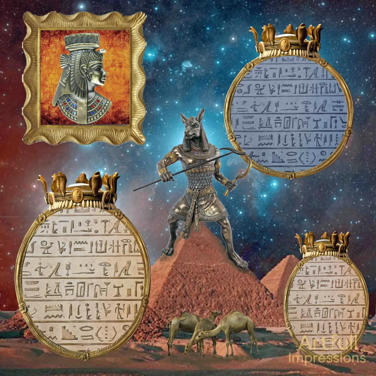 Vibrant Egyptian Galaxy Anubis