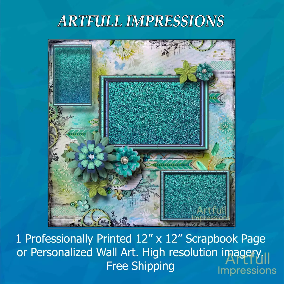Rich Teal Blooms with a Touch of Steampunk