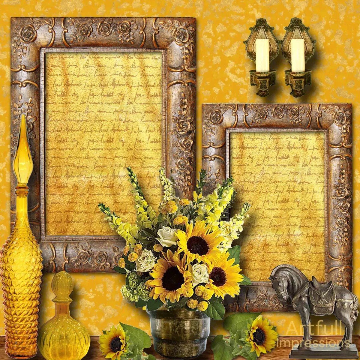 Sunflowers & Golden Memories with Vintage Flair