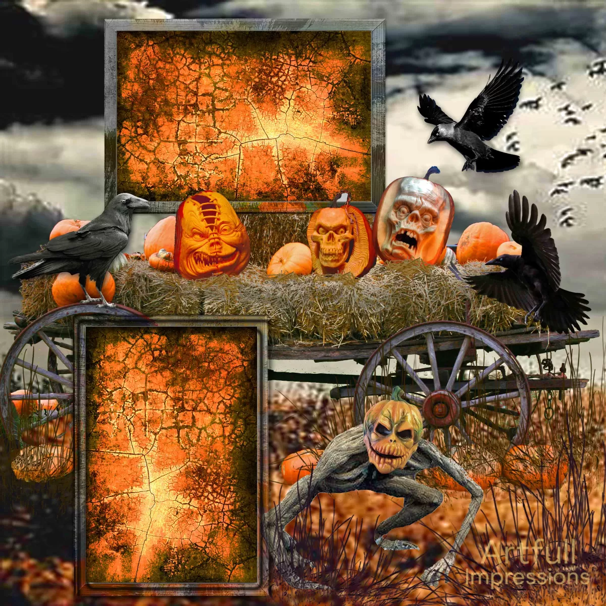 Haunted Eerie Pumpkins, Creepy Monsters and an Unforgettable Hayride Scene