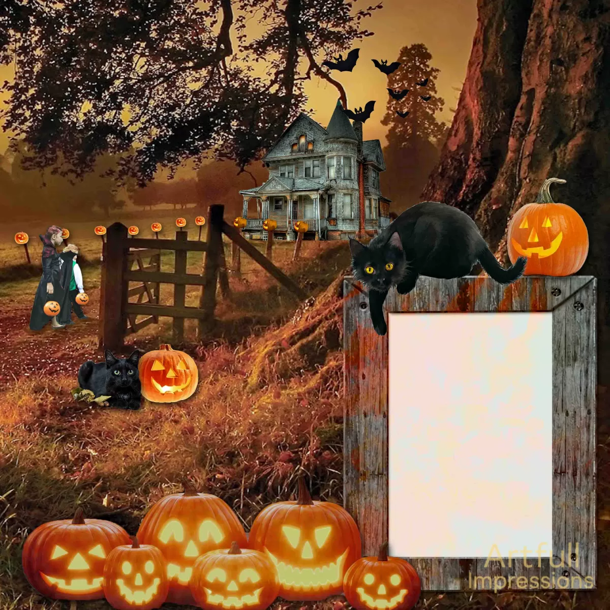 Spooky Vintage Night Trick or Treating– 2 Pages