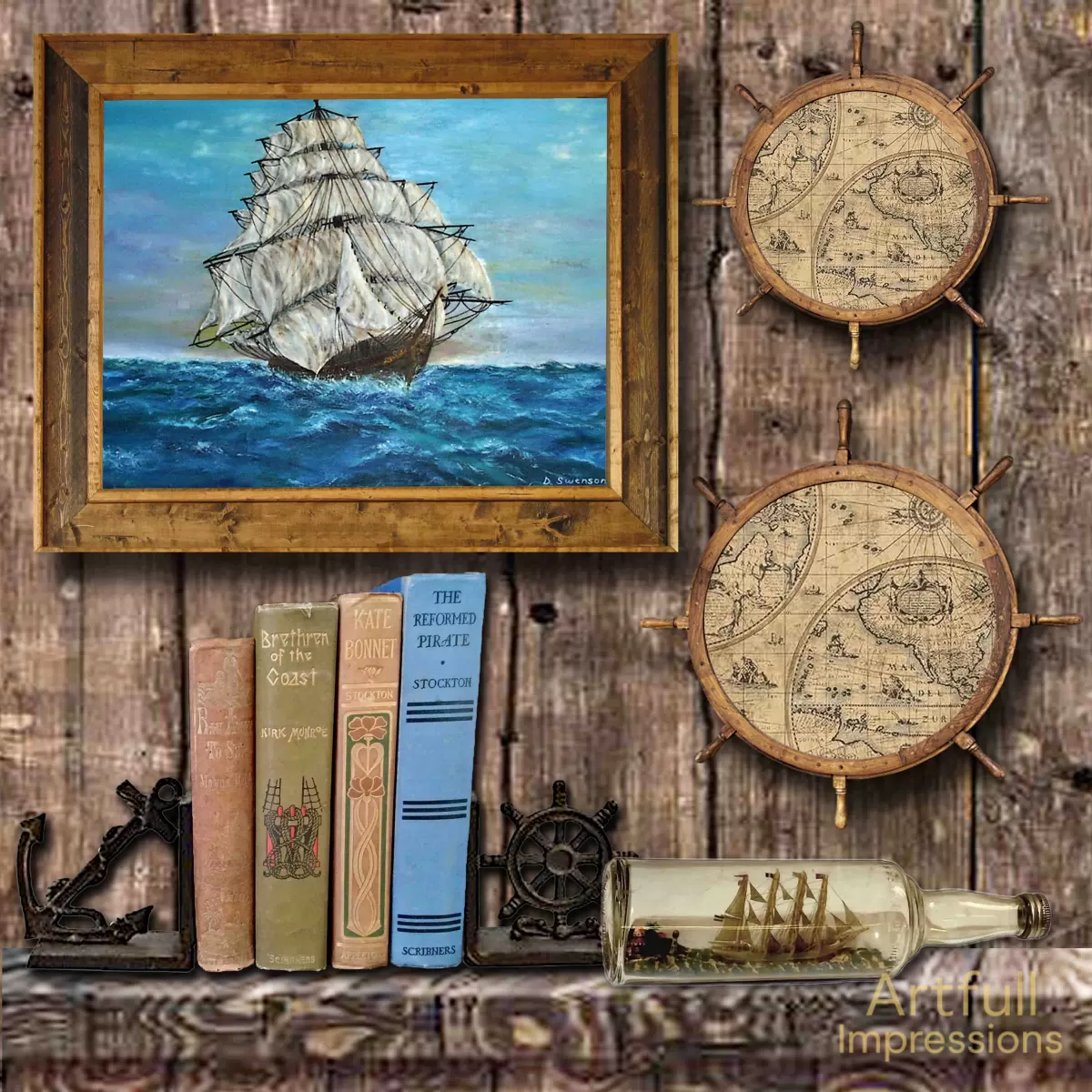 Antique Nautical Theme & Ship