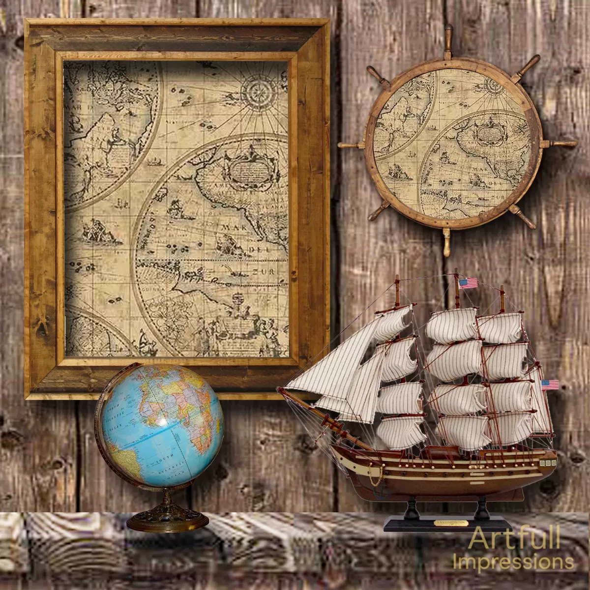 Antique Nautical Theme & Ship