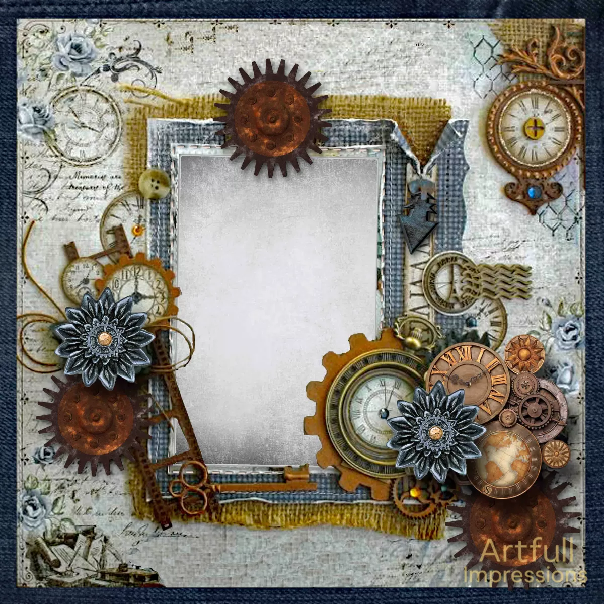 STEAMPUNK TIMEPIECE COLLAGE