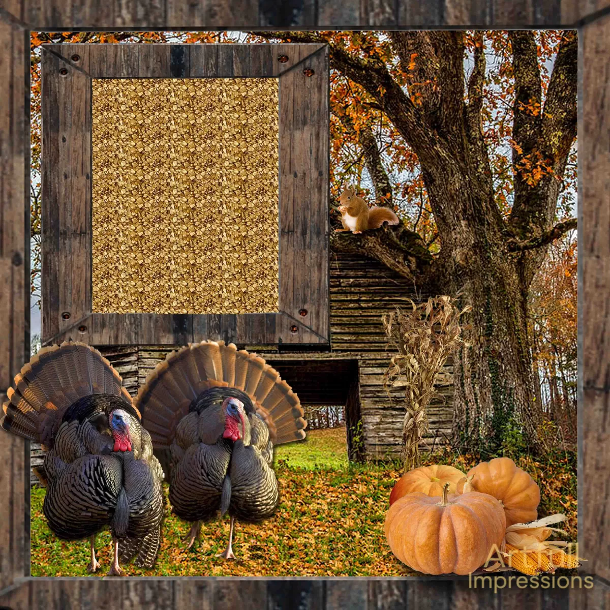 GOLDEN GATHERING – Autumn Turkeys & Rustic Charm