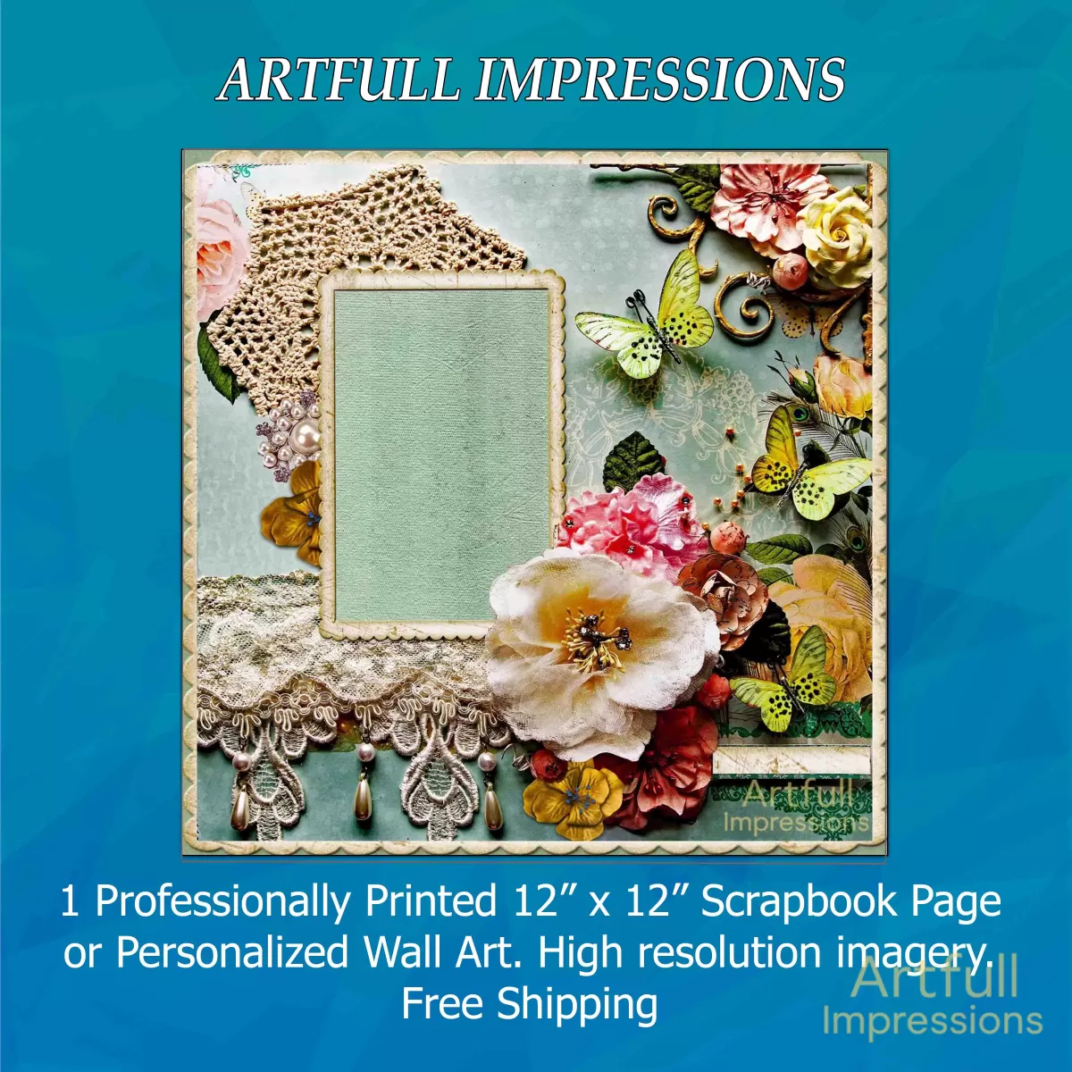GARDEN WHIMSY – Lace, Pearls & Butterflies