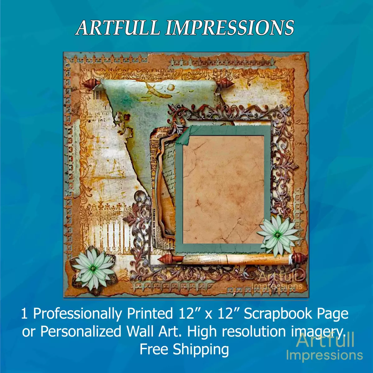 VINTAGE TREASURE MAP – Antique Coastal Keepsake