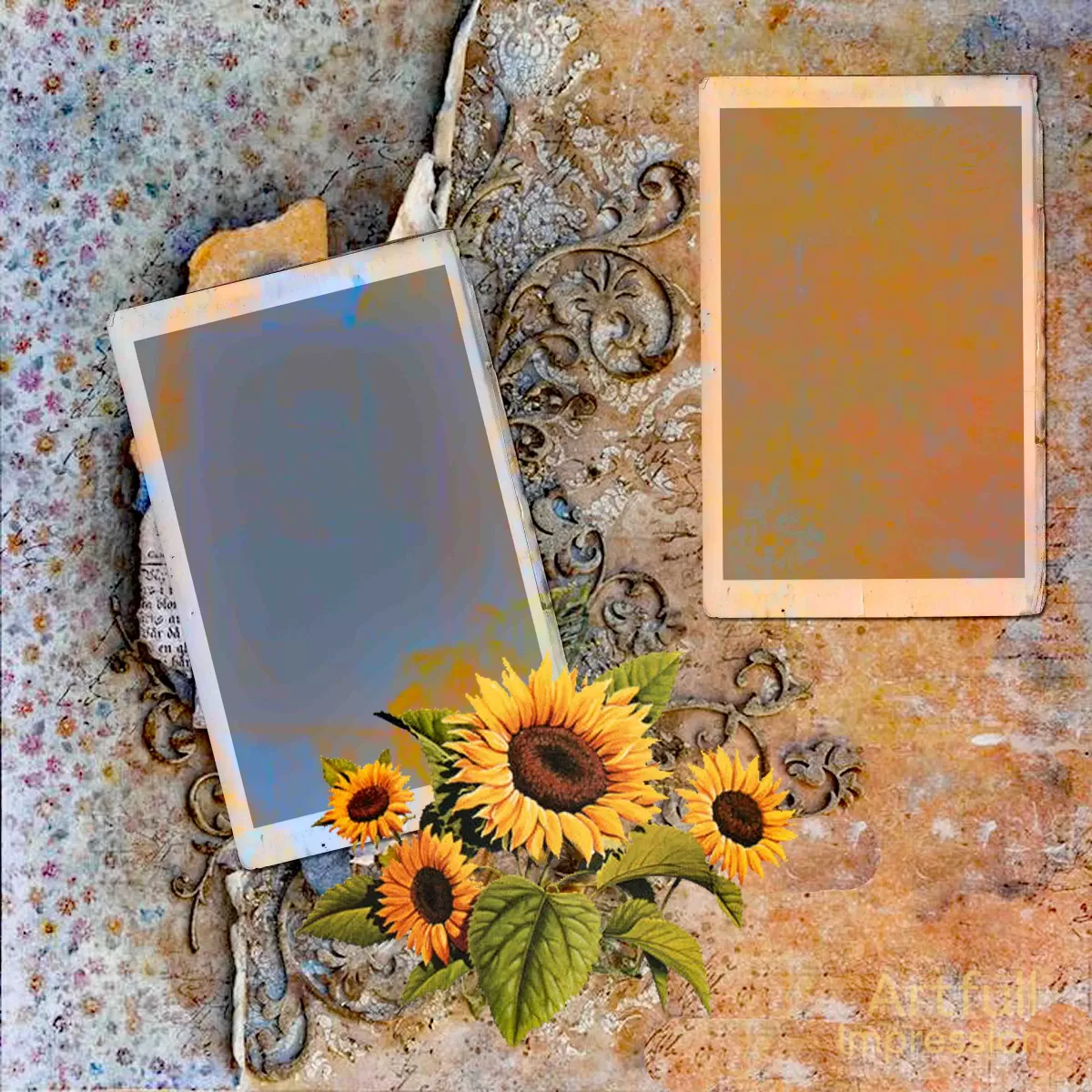 SUNFLOWER SNAPSHOTS – Rustic Floral Delight
