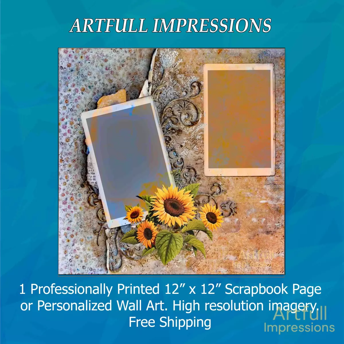 SUNFLOWER SNAPSHOTS – Rustic Floral Delight