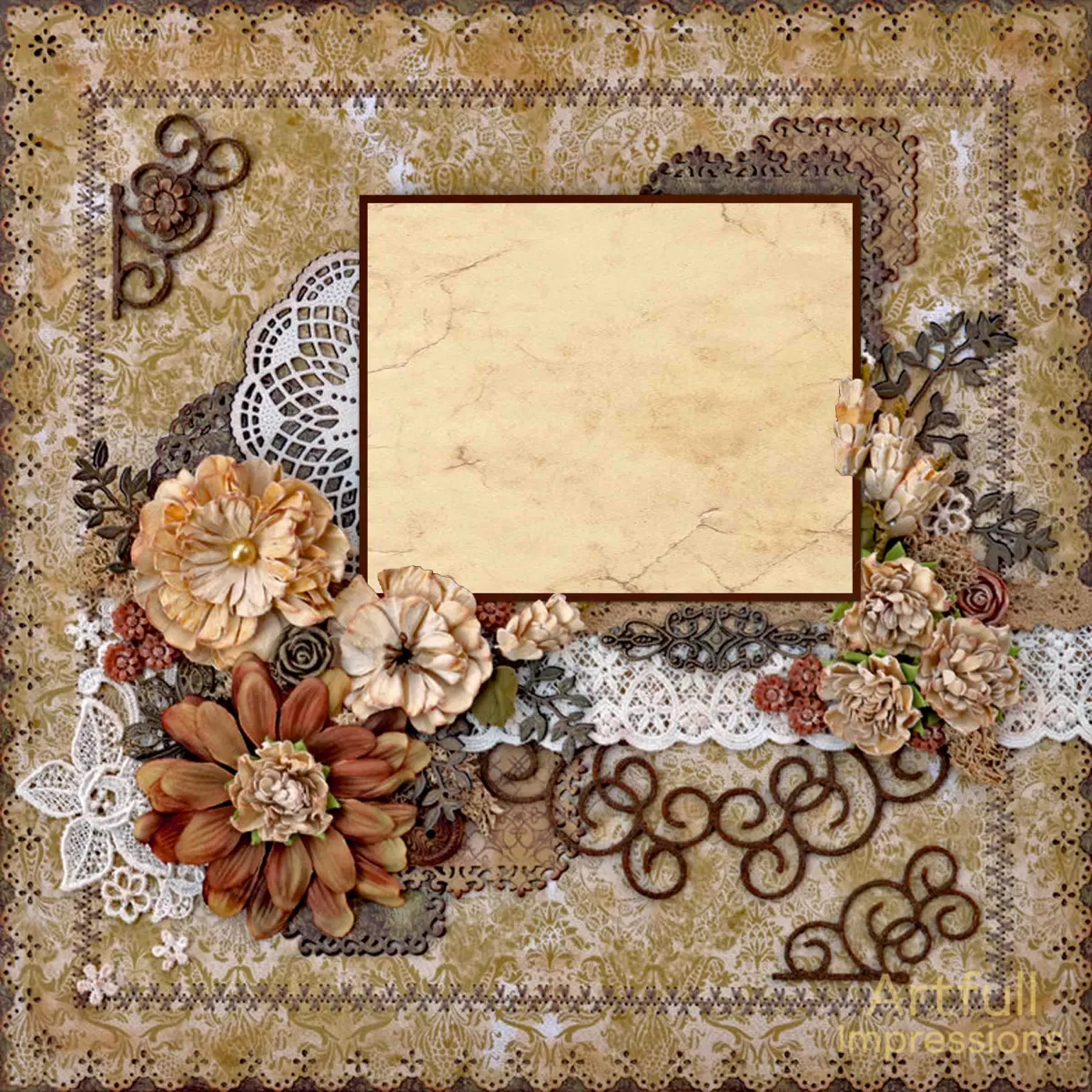 "Vintage Cream & Lace"