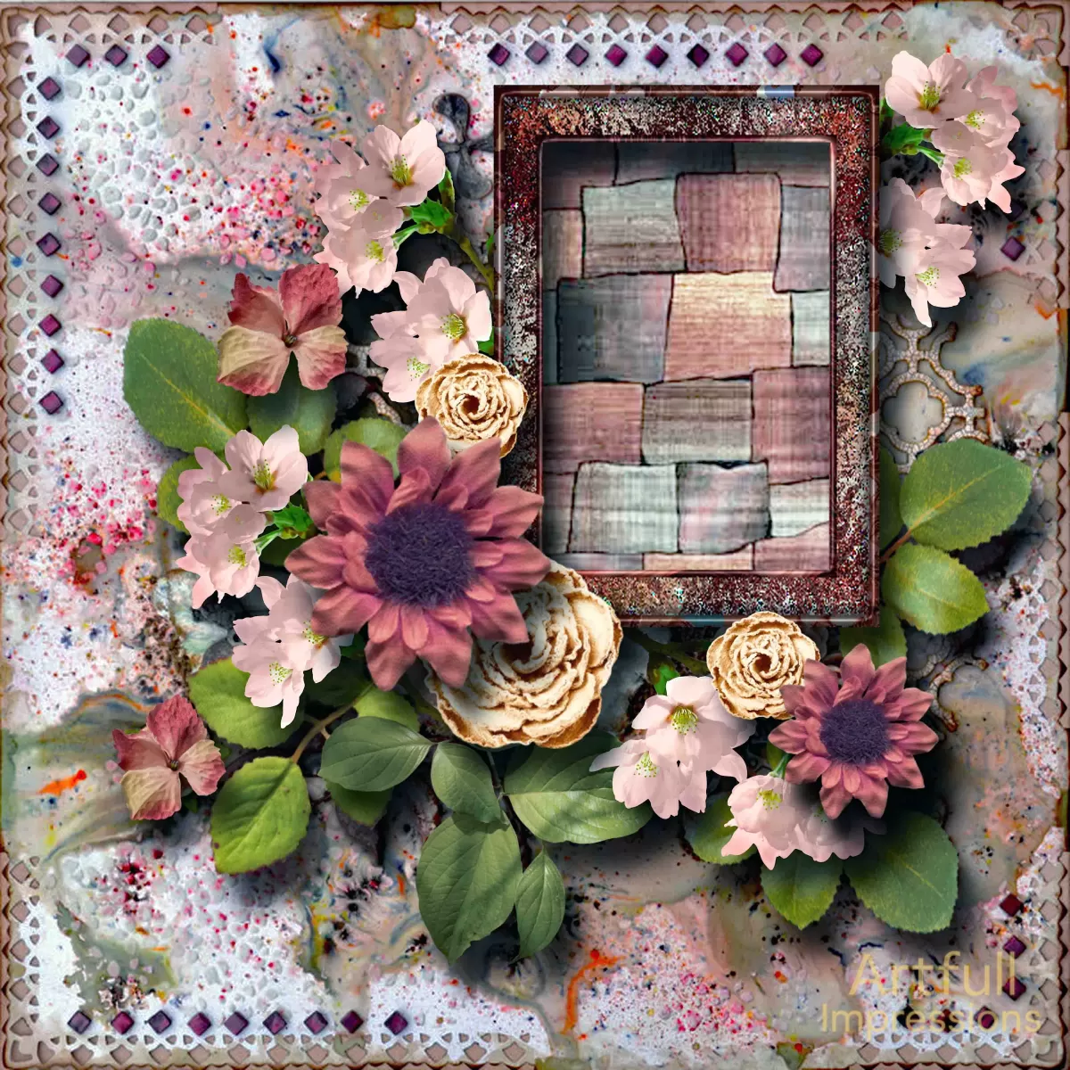Vintage - "Blush Garden Bloom"