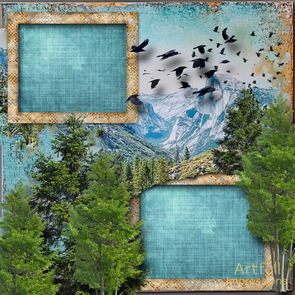 Western Majestic Mountains Scene