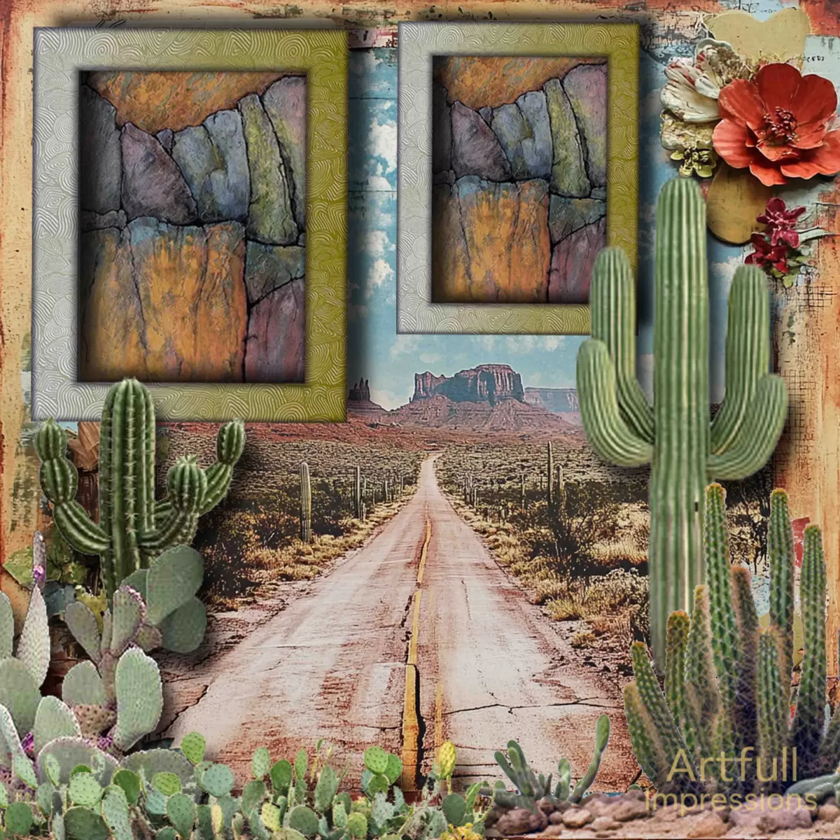Cactus on a Desert Highway