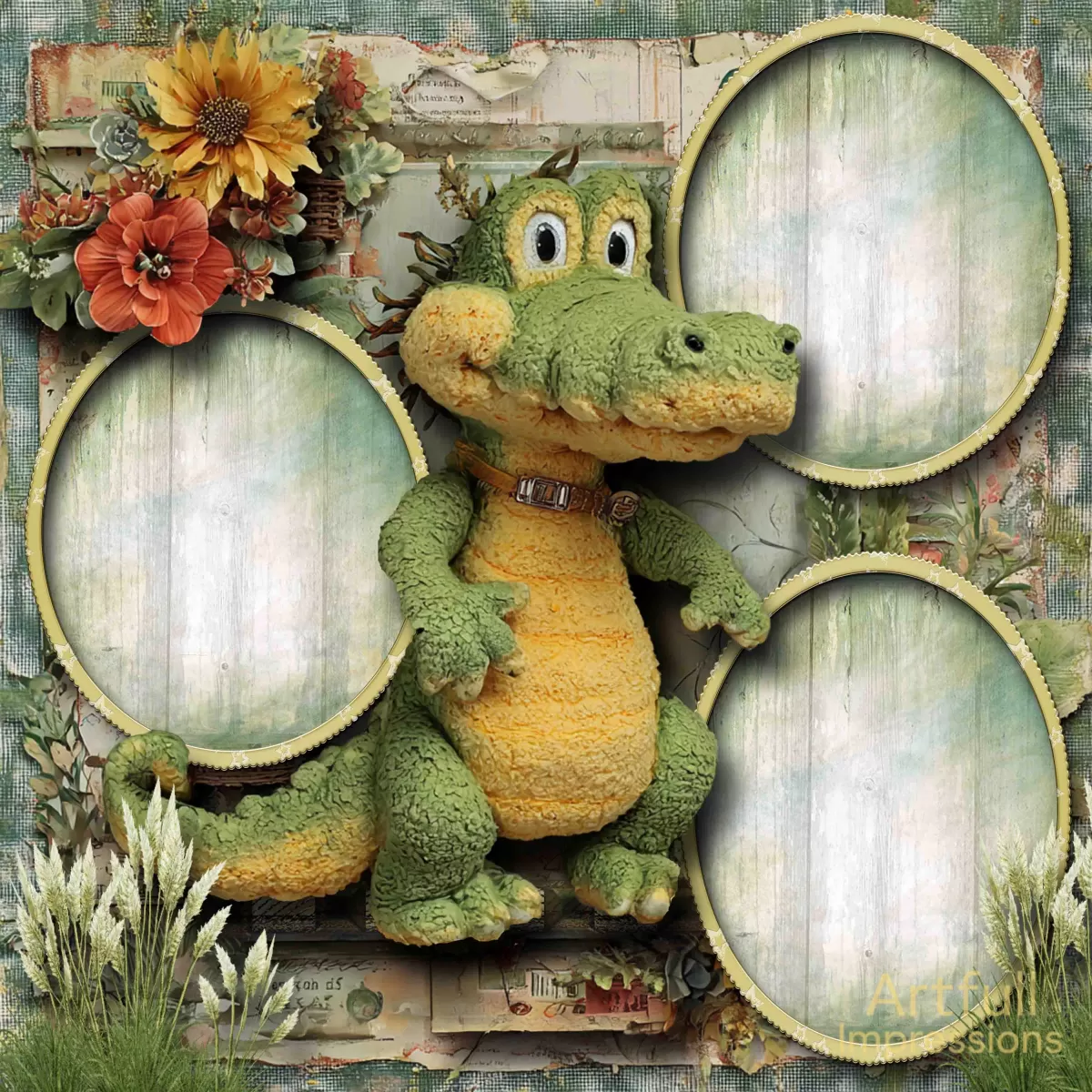 Whimsical Alligator Garden