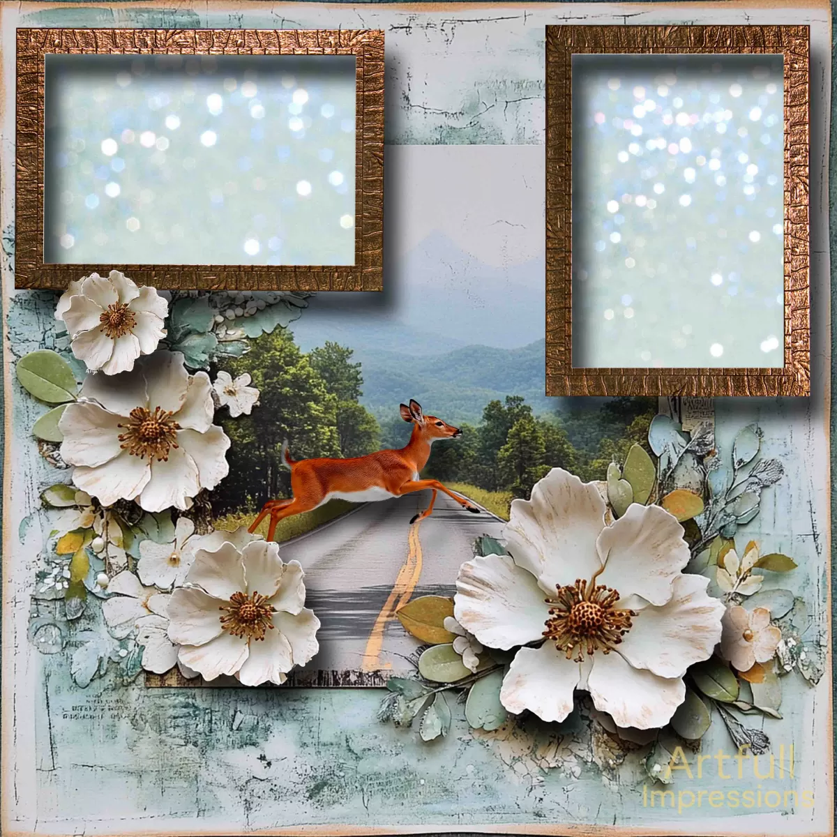 Deer Crossing & Cherokee Rustic Inspired Design Wild Roses