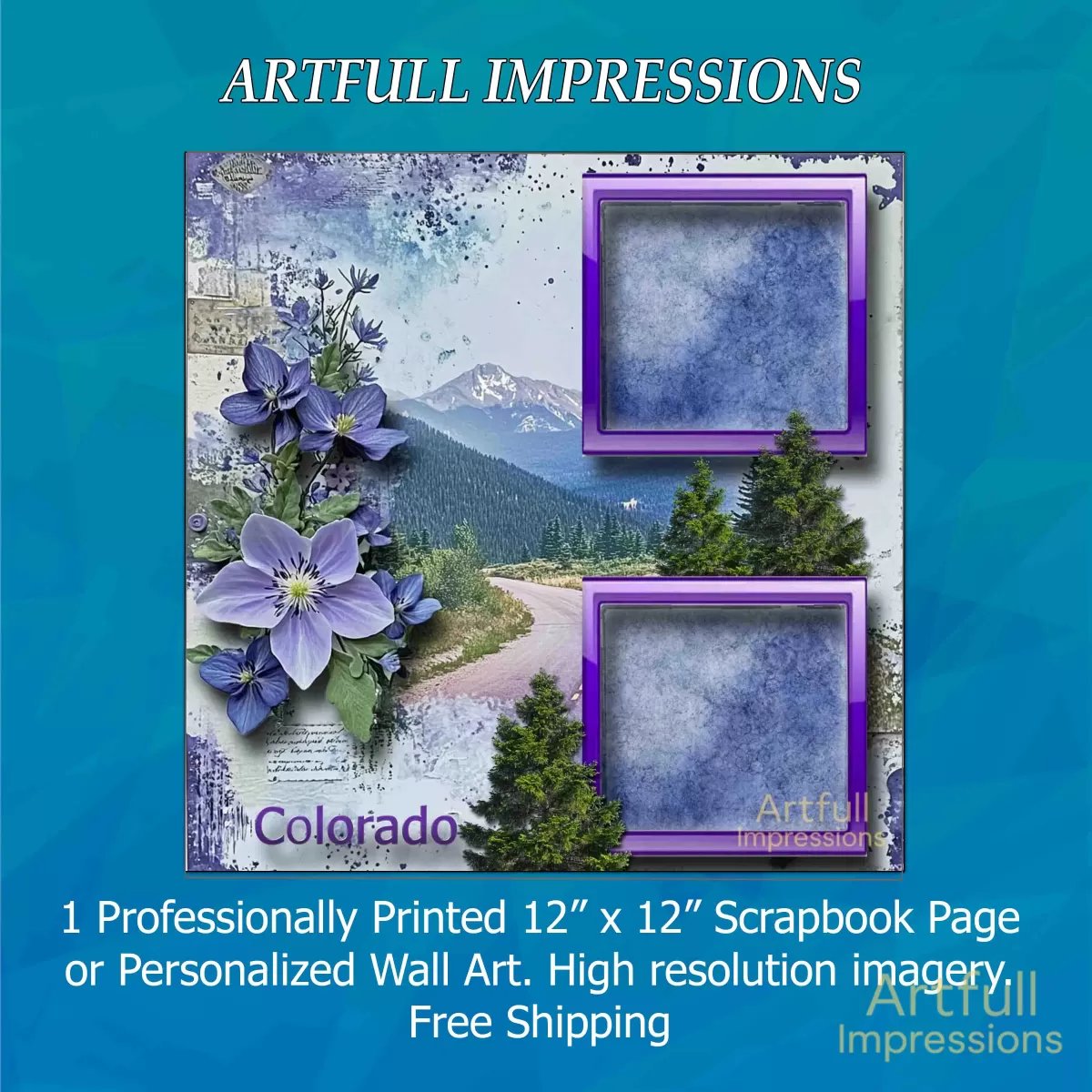 Colorado Beautiful Mountain View in Purple Splendor