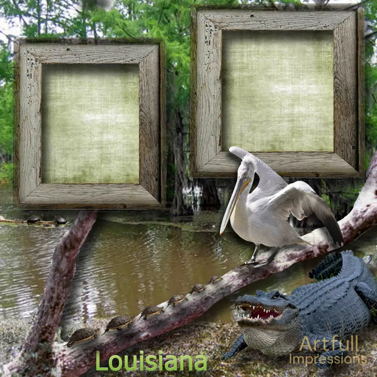 Louisiana bayou Swamp Scene