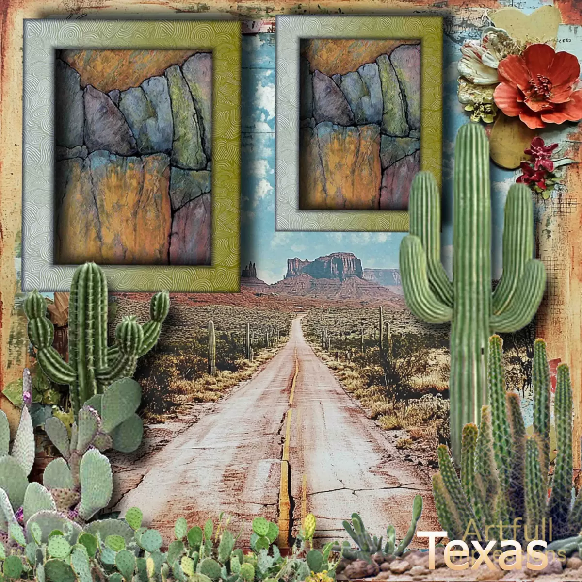Texas Desert and Cactus Highway