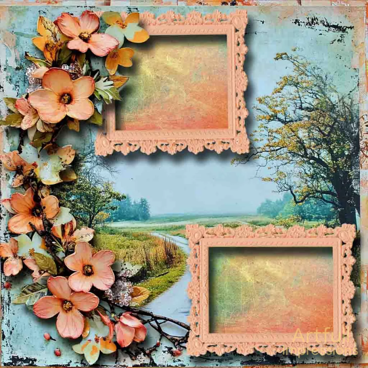Peach Blossom Pathway– Romantic Spring Country Theme